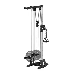 Wall Mounted Cable Machine, Dual Pulley Functional Trainer with 18 Adjustable Positions, 400 LBS Weight Capacity, Home Gym Strength Training Fitness Equipment