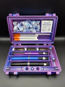 3 Pen Peptide / Insulin Case With Built In Vial Primer
