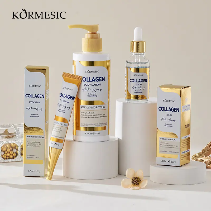3-in-1 Complete Collagen Skincare Kit – Eye Cream + Face Serum + Body Lotion, Anti-Wrinkle & Hydrating Set for Women, Firming, Brightening & Moisturizing Bundle for Smooth, Glowing Skin