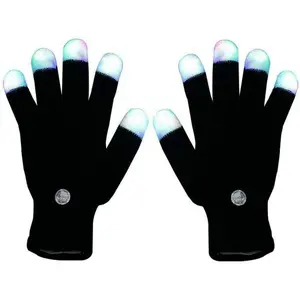 LED Light-Up Finger Gloves - Flashing Glow Rave Gloves |   Perfect for Parties, Concerts & Nighttime Fun