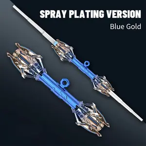 Double headed attack! Thunder star double-edged scepter flashing sound effect combination toy for children's cool war god weapon