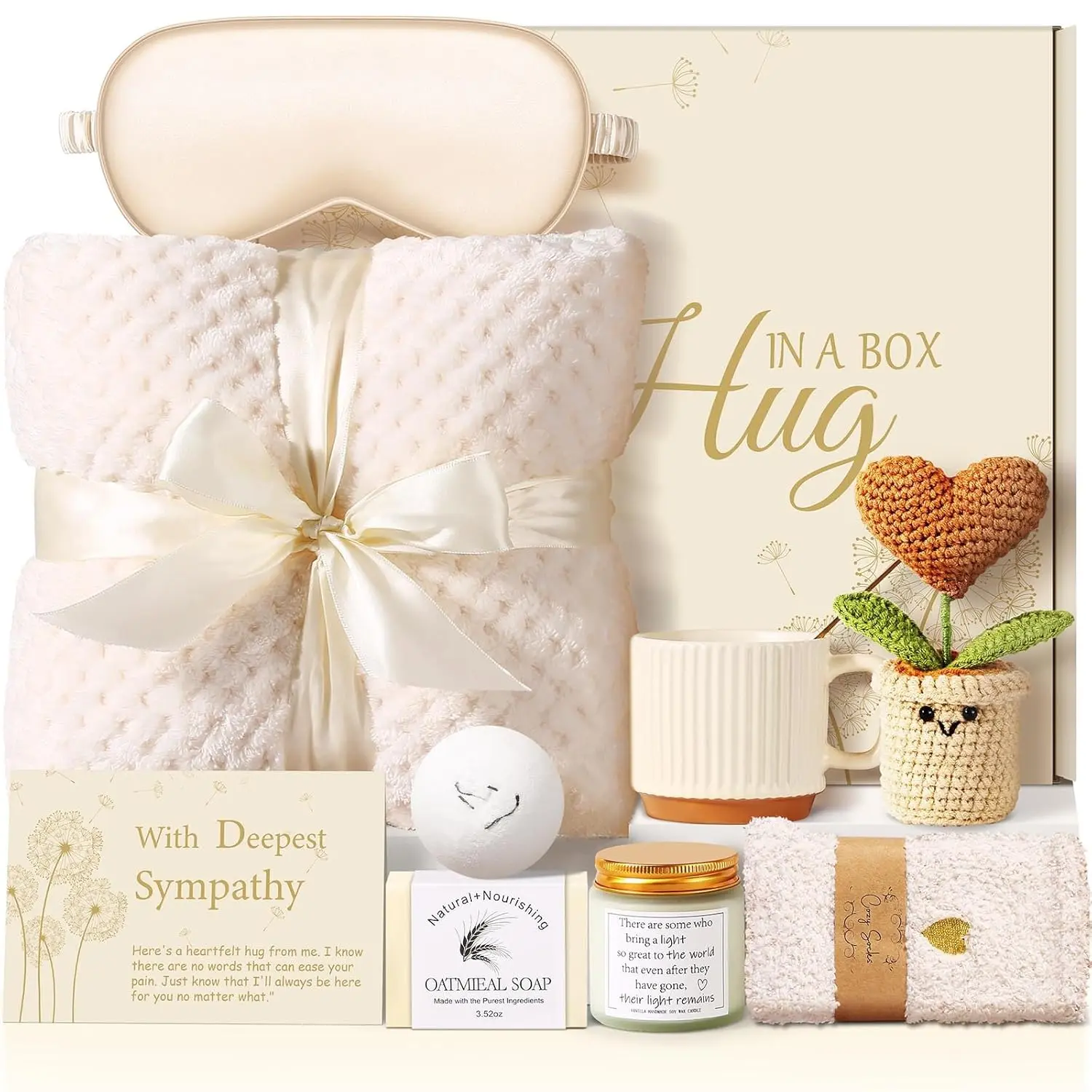 Gift Baskets Sympathy Gifts for Loss of Loved One Mother Father Husband Mom Dad, Memorial Condolences Grief Bereavement Gift Ideas for Loss, Miscarriage Gi