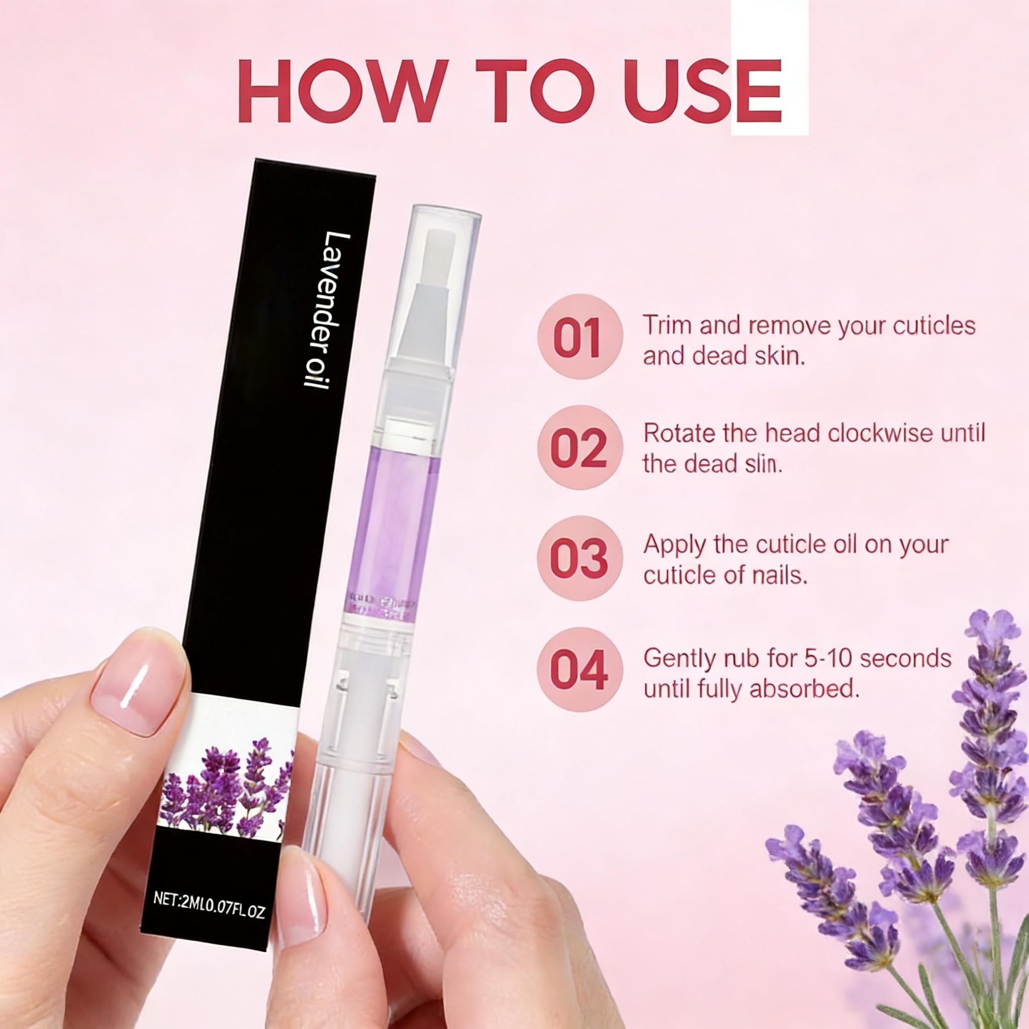 Nail Growth Oil Pen – Organic Cuticle Oil for Stronger, Shiny Nails, Moisturizing Nail Strengthener Serum for Weak, Brittle, Thin Nails, Nourishing Manicure Treatment & Nail Care Moisturizer