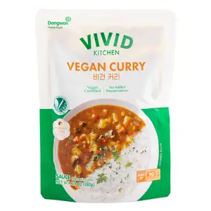 VIVID Kitchen Vegan Curry 6.3 oz | Korean Low Calorie Vegan Food, 100% plant based
