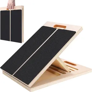 Wooden Calf Stretcher Slant Board Adjustable Incline for Squats Leg Knee Ankle Heel Stretching Versatile Workout Board