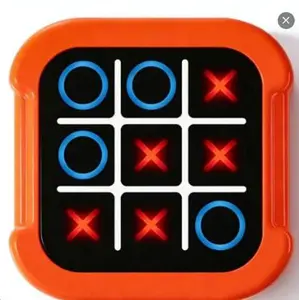 Tic Tac Toe, 4-in-1 handheld educational game machine, electronic Tic Tac Toe game for education and memory growth, home toy board game for kids and adults (yellow)