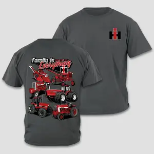 International Harvester T-Shirt, Family Is Everything IH Tee, Farmall IH 1066 Magnum Red Tractor Top, Classic Farm Machinery Shirt, Country Lifestyle Apparel, Farmers Gift Gear, Men Women Short Sleeve Premium Black Cotton Wear