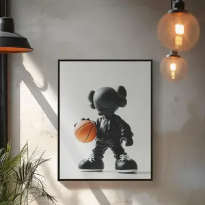 Kaws Hypebeast, Toy Playing Basketball Poster for Dorm or Room Setup