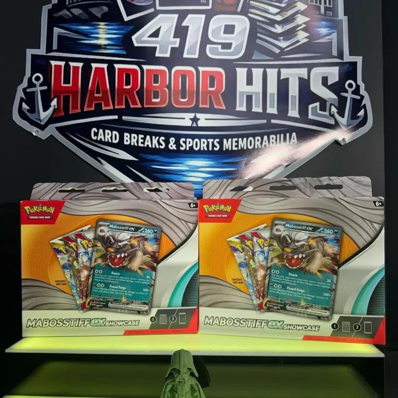 Pokémon Mega Mabosstiff EX Collectible Sports Trading Cards Box, Sports Collectible Trading Card Showcase Item