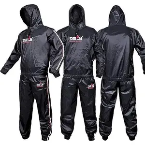 Heavy Duty Sauna Suit Hoodie for Men & Women - Anti-Rip Sweat Suit for Gym Workout & Exercise Gear - Sweating Support & High-Quality Taffeta Nylon - Gymwear