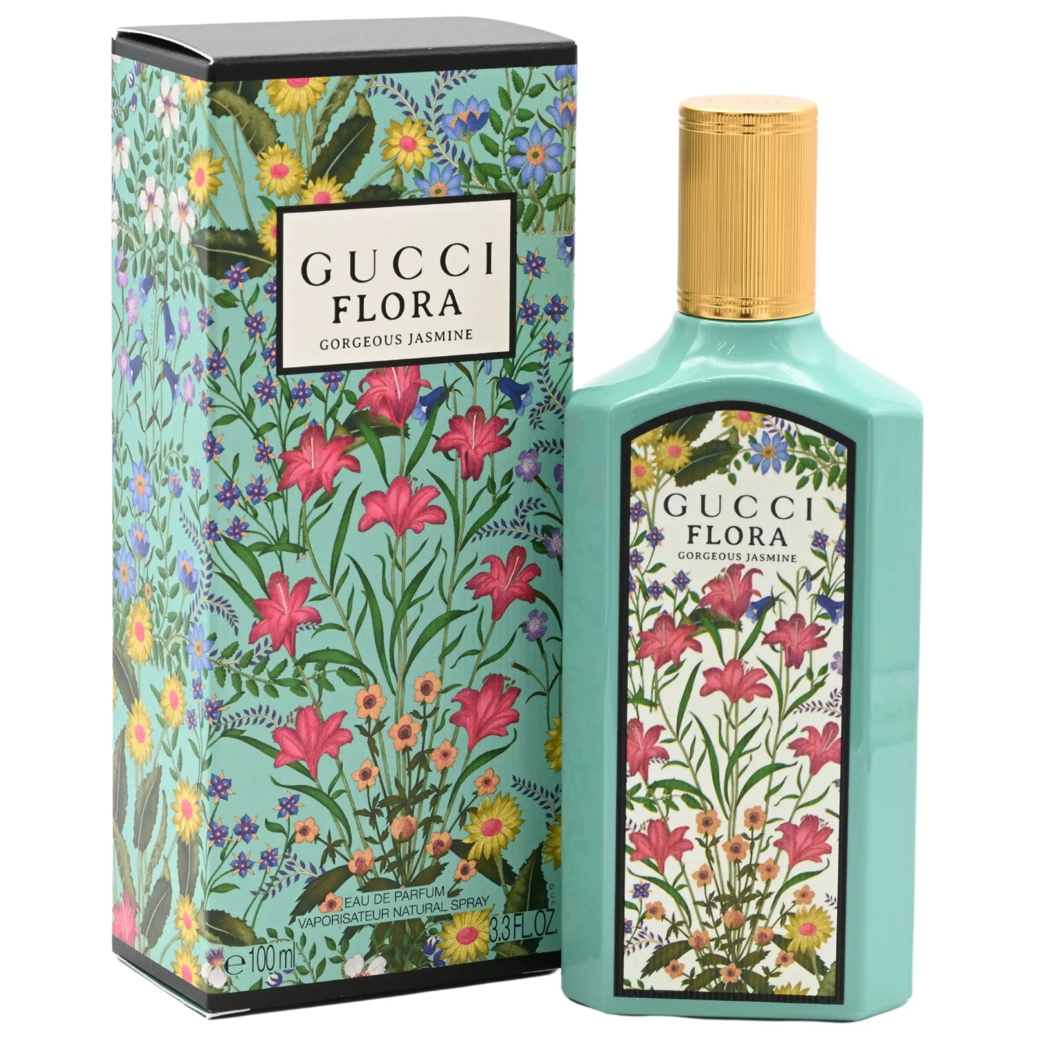GUCCI Flora Gorgeous Jasmine Women's Floral Eau de Parfum - 3.4 fl oz, with Citrus, Sandalwood, Benzoin Extract Notes, Floral Eau Perfume