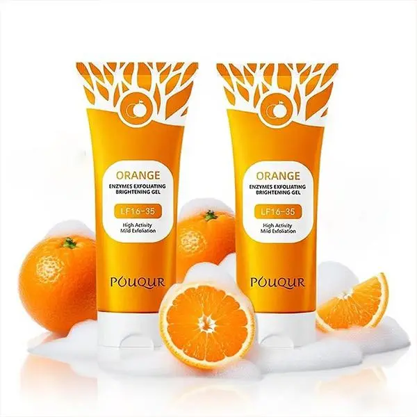 Orange Exfoliating Peeling Gel with a Vitamin C Boost, Brightening Face & Body Scrub for All Skin Types, Gentle Dead Skin Remover for Natural Body Care, Daily Use, Peeling Solution, Black Friday, Youth, Gentle Exfoliation, Cleansing