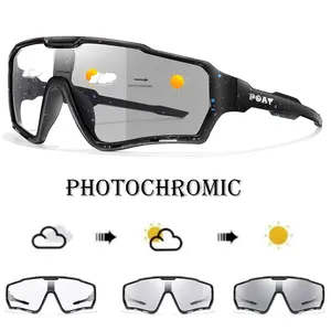 Set Fashion Photochromic Sport Sunglasses, Unisex Outdoor Sports, Cycling, Motorcycle, Running, Hiking, Driving, Fishing, Golf, Travel, Bike Glasses