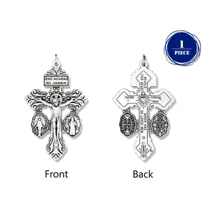 3-Way Pardon Indulgence Crucifix with St. Benedict and Miraculous Medals 2.0"