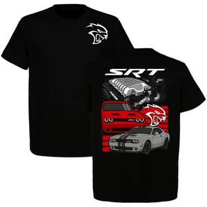 Challenger SRT Hellcat Redeye T-Shirt/Sweatshirt/Hoodie - Dodge Muscle Car Graphic Tee, Supercharged 6.2L HEMI Mopar Performance Apparel Unisex Cotton T-Shirt Car Enthusiast Top Menswear Gift for Men, For Father's Day