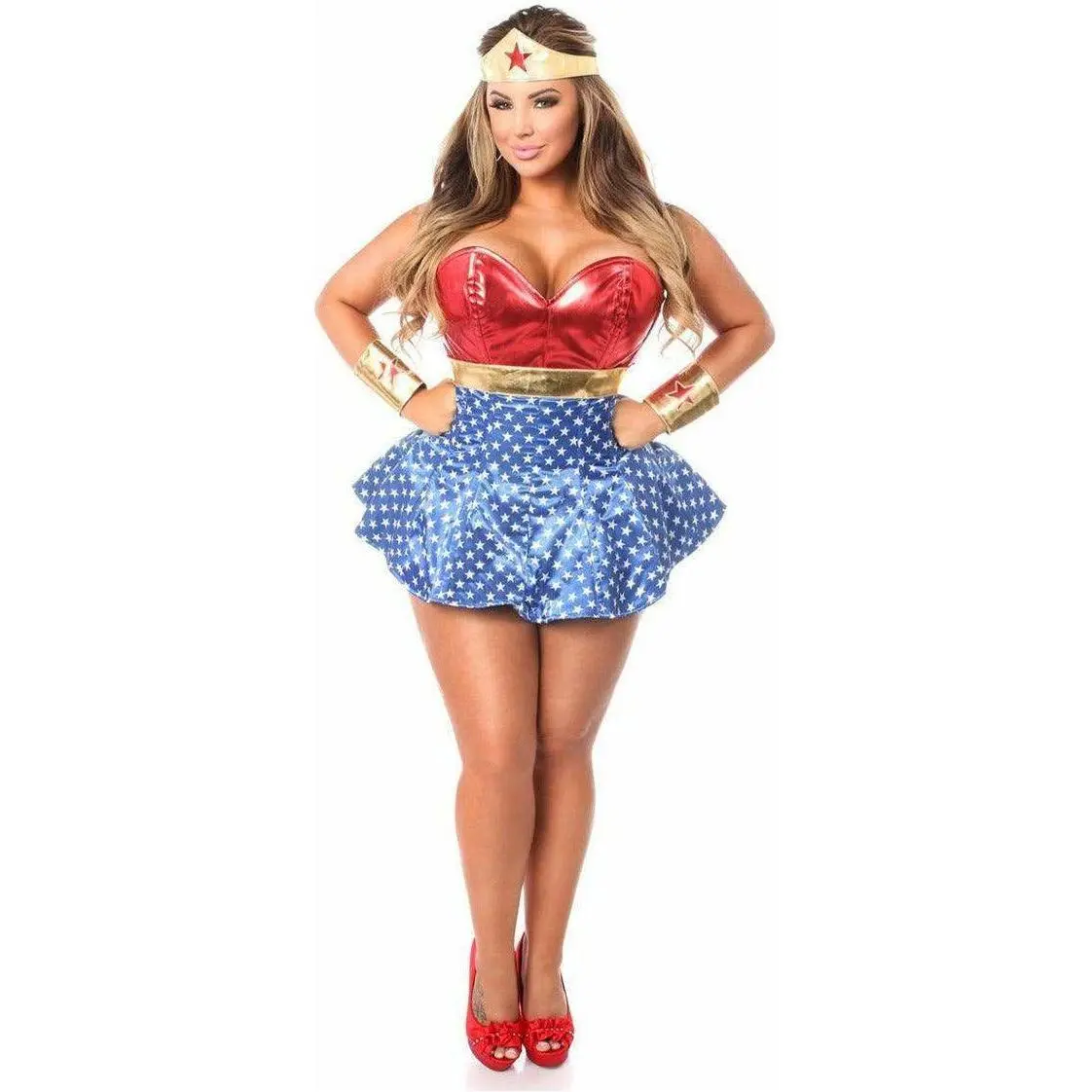 Lavish 3 PC Superhero Corset Dress Costume