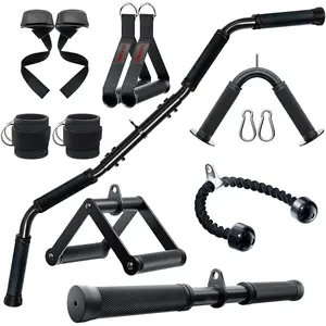 Attachments for Gym, Machine Accessories for  Gym, Triceps Pull Down Attachment, LAT Pull Down Attachment Weight Fitness