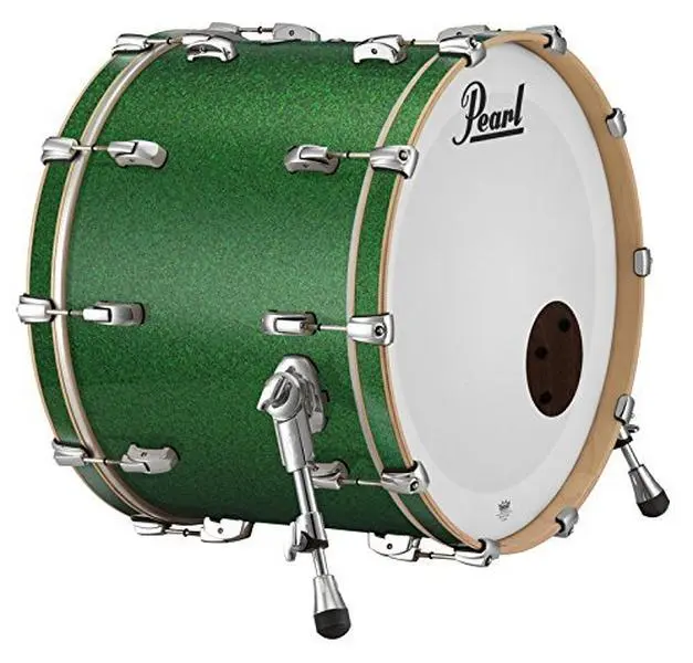 Pearl Music City Custom 24"x18" Bass Drum w/BB3 Mount RF2418BB/C446 GREEN GLASS