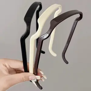 2pcs Sunglasses Headband For Women, Invisible Hair Hoop, Fixed Hairstyle Artifact, Suitable For Curly And Thick Hair With Square Headband