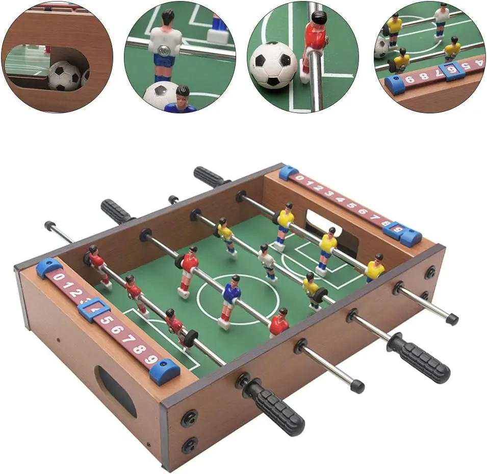 Tabletop Foosball Game Set, Mini Soccer Table Game for Kids & Adults, Portable Indoor Football Game, Family Party Desktop Game, 50cm Mini Foosball Table