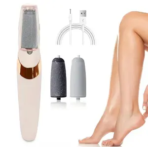 Electric Foot Callus Remover, 2 Adjustable Levels Foot File with Washable Grinding Head & Led Light, Rechargeable, Cordless Callus Remover, Professional Pedicure Tool