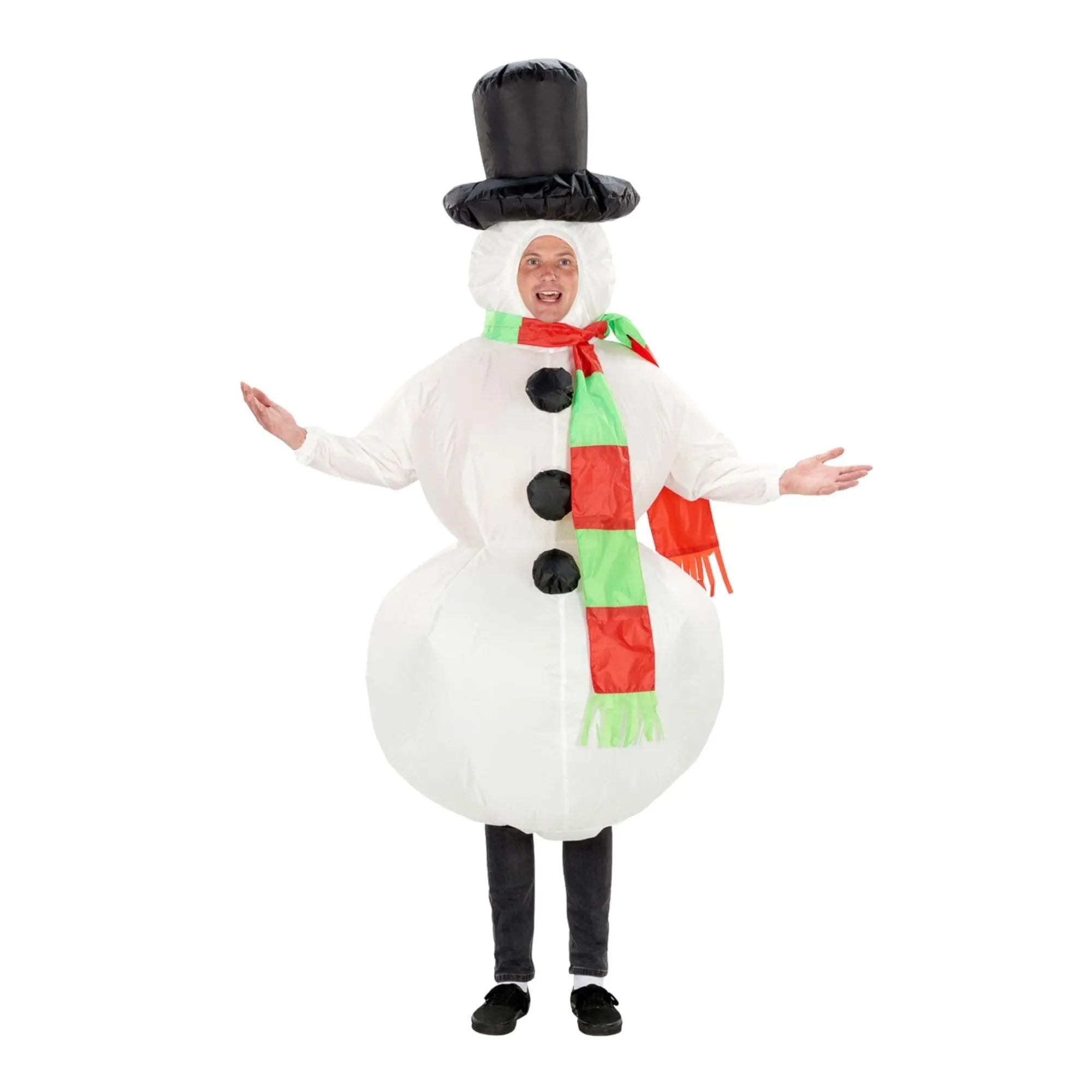 Menswear Inflatable Snowman Bodysuit, Christmas Festive Party Adult Costume, Clothes, Fancy