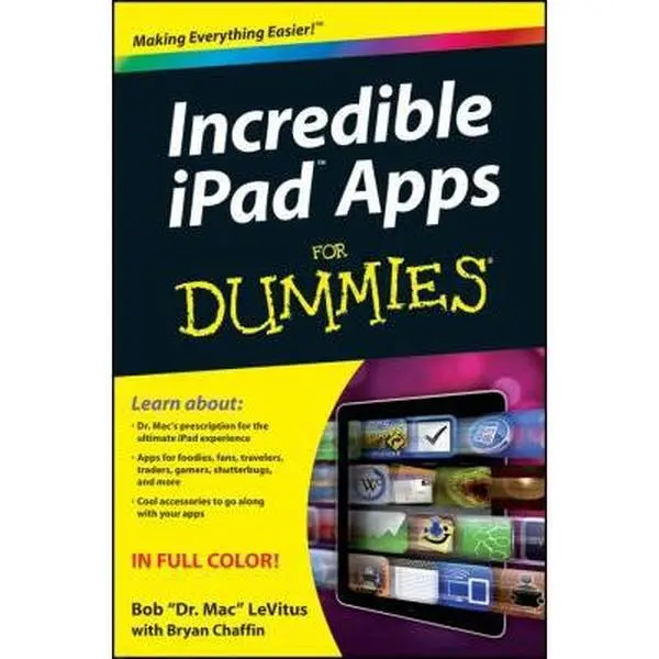 USED Book - Incredible iPad Apps for Dummies by Bob Levitus (Paperback) - english