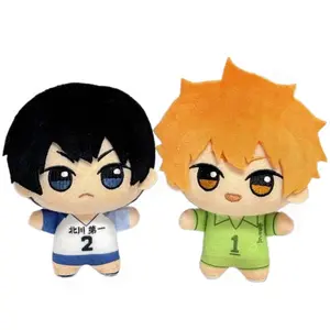 12cm Anime Haikyuu! Plush Toys Volleyball Doll Hinata Shoyo Plush Keychain Tobio Kageyama Figure Soft Stuffed Pendant Fans Gifts