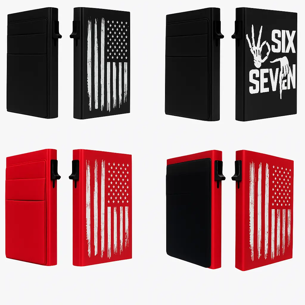 [New Arrival] RFID Blocking Minimalist Mens Aluminum Alloy Wallet Pop up Card Holder with RFID Blocking and Money Pocket Wallets Gifts for Men Dad Husband Boyfriend