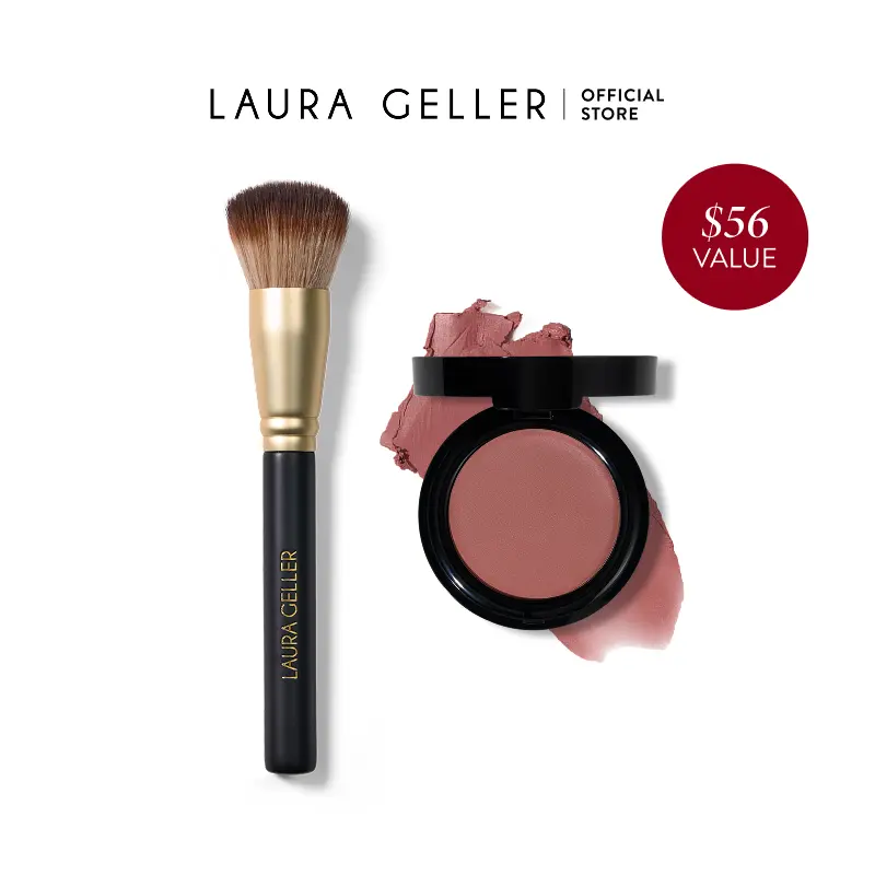 Laura Geller The Wonder Balm Starter Kit 2 PC Weightless Hydrating Beauty Balm & Wonder Balm Brush for Face Universal Shades