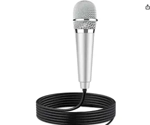 Portable ASMR Microphone for iPhone 15, Android, Laptops & Tablets — Perfect for Recording, Vlogging, Podcasting & Content Creation (Silver)