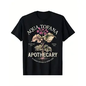 [Gentle] Aqua Tofana Vintage Design Men's 100%25 Cotton T-Shirt