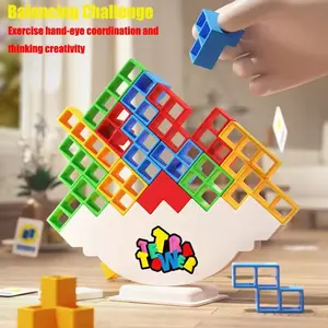 Fun Balance Stacking Toy, Creative Building Blocks, Parent-Child Interactive Desktop Toy, Enhances Focus Logic Skills, Color Block Early Education Gift