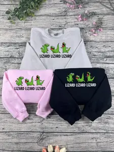 Embroidery Lizard Lizard Lizard Sweatshirt, Elio Lizard Meme Embroidery Sweatshirt, Lizard Button Meme Sweatshirt, Meme Lizard Sweatshirt.