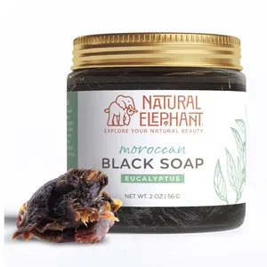 Natural Elephant Moroccan Black Soap | Traditional Hammam Cleanse (2 oz)