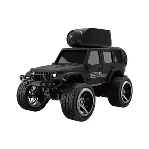 1:64 Mini RC Car for Boys Girls, Pocket-Sized Remote Control Car with Type-C Fast Charging, Small All-Terrain Desktop Racing Toy Truck with LED Lights, Birthday Gift for Kids Adults