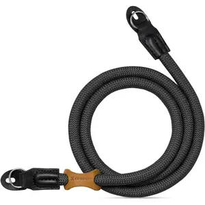 K&F CONCEPT Durable 100cm Nylon Rope Neck Strap with O-Ring Loop, Outdoor-Use Camera Accessories for DSLR Cameras - Black