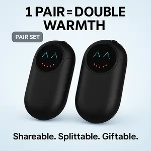 PlayHot Magnetic Hand Warmers (2-Pack) – 2-in-1 USB-C Rechargeable Double-Sided Heater with 4 Heat Levels, Portable Pocket Warmer for Winter Gifts