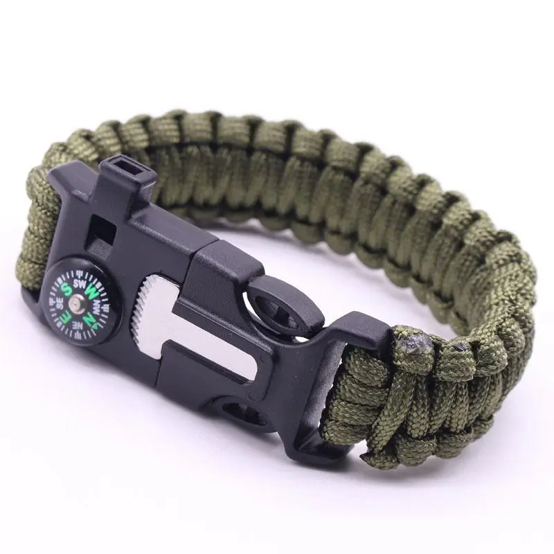 5 In 1 Paracord Survival Bracelet for Men, Adjustable Braided Emergency Tool with Compass, Firestarter & Whistle – Survival Tools for Camping, Hiking, Boy Scouts, Utility, Unisex, Survival Supplies, Essential Survival Gear