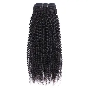 Kiss Hair 4C-Friendly Kinky Curly Hair Bundles 16-26 Inch 10A Grade Brazilian 100% Human Hair Afro Kinky Hair Weft Budget-Friendly Sew-In/Glue-In Quick Weave