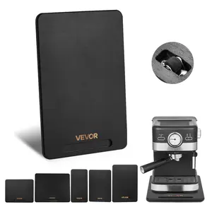 VEVOR 16x12-in Large Appliance Rolling Slider Tray with Silent Wheels, Tile-Safe Design, Hollow Grip, Easy-to-Clean Surface, for Coffee Makers, Kitchen Countertops, Black