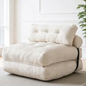 Orienflex Cloud  Sofa Bed 3-in-1 Foldable  Boneless Couch Guest Bed for sleepover Lounge Chair with Pillow Portable Foldable Mattress for Living Room, Dorm, Office bag bean sectional