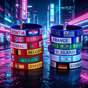 Unisex 2026 National Flag Style Fade-Resistant Bracelet - Home & Festive Supplies, Ideal for Theme Parties & All-Age Gifting # mini birthday gift # birthday gift