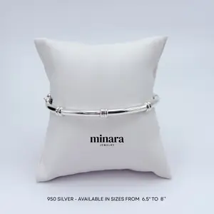 950 Silver Donut Bangle - Elegant and Durable