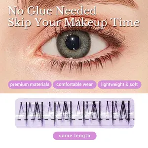 EYEWIN Bottom Self-adhesive Lower Eyelash Cluster kit, 96pcs Twilight sparkle Look Glueless Lashes Cluster for Bottom Eyelashes 6mm,Self-stick Bottom Eyelash Cluster for Beginner self adhesive eyelash makeup eyelash  extensions no  glue