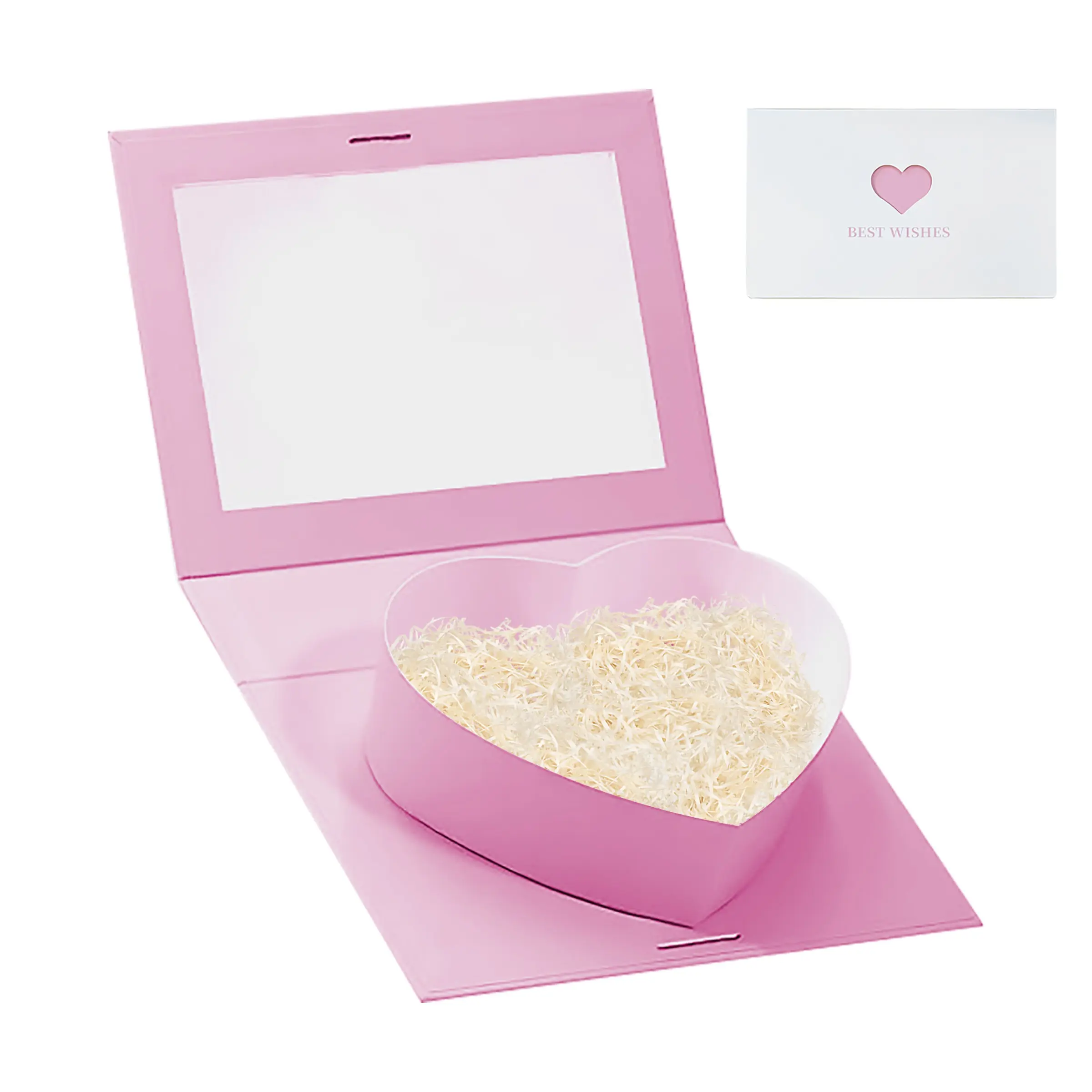 Pink Heart Shaped Box 8X6X2 Inches Paper Present Box for Valentine S Day Chocolates Jewelry Flowers Wedding Packaging