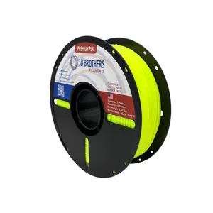 High Speed PLA Filament 1.75mm FLUORESCENT YELLOW – Made in USA | 1kg Spool | 3D Brothers USA