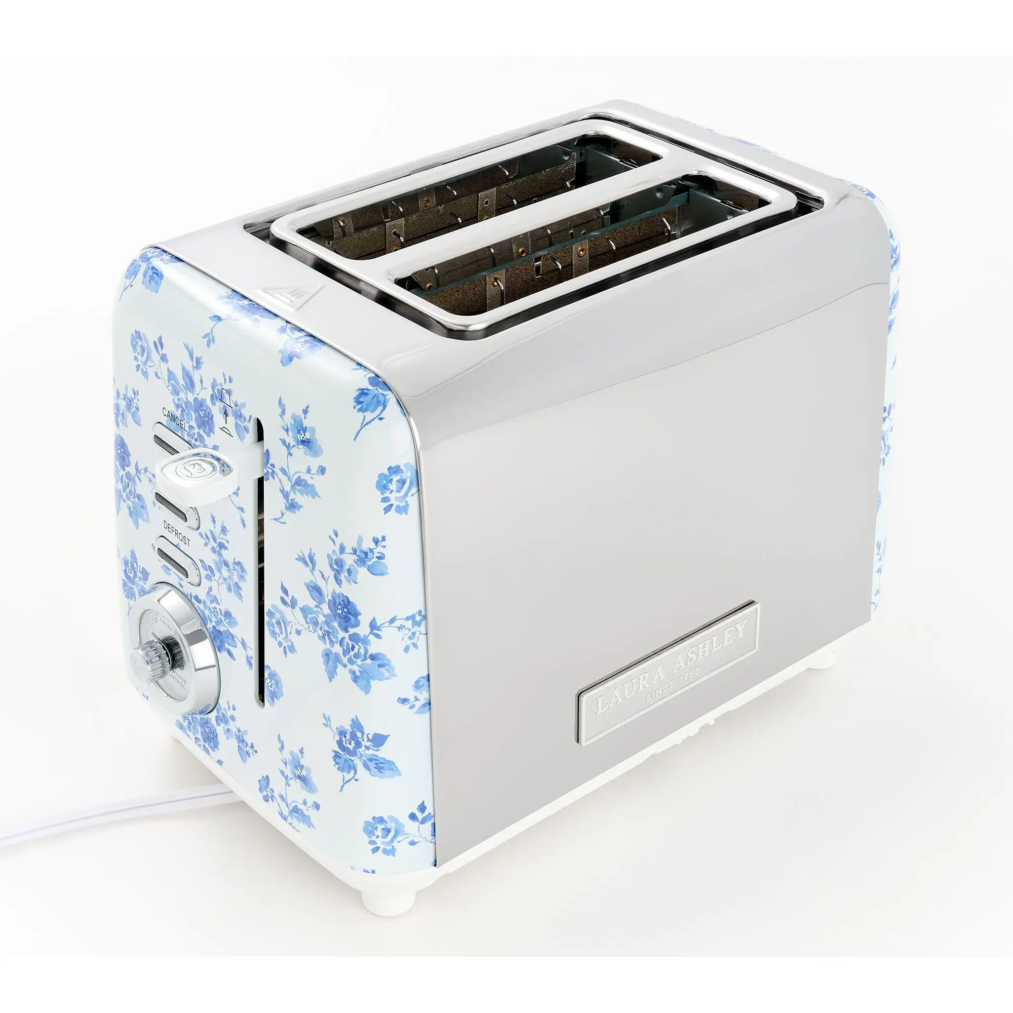 Laura Ashley 2-Slice Wide Slot Toaster with Warming Rack Laura Ashley 2-Slice Wide Slot Toaster with Warming Rack