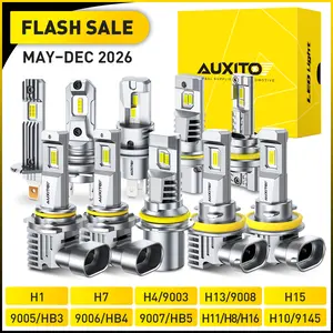 AUXITO 9005/HB3/9006/HB4/9007/9008/H13/H11/H8/H9/H10/H4/H7/H15/H1 LED Headlights Bulbs Combo,30000LM 6500K Cool White,60,000Hrs Long Service Life,High/Low Beam Bulbs,Fog Lights, CANBUS Ready,No Flickering ,IP68,Plug N Play
