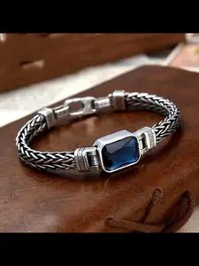 Summer New Ethnic Pattern Handmade Vintage Men's Braided Bracelet, Casual Copper Chain, Unisex Hip-Hop Style, All Seasons Accessory, High Quality Bracelet